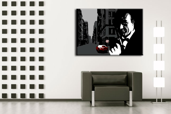 Ručně malovaný POP Art James Bond 1 dílný bond3 - 100x70 cm POP ART obrazy