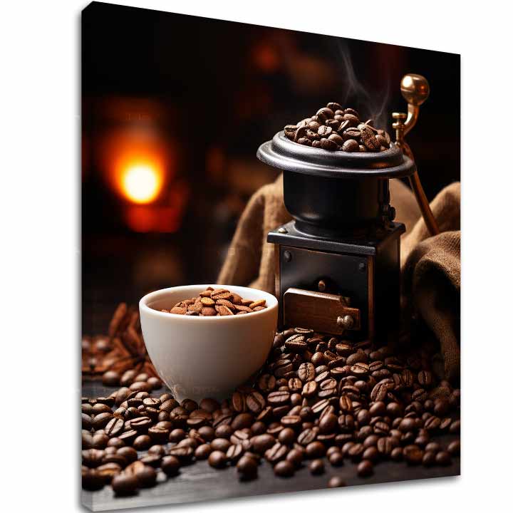 Kávové obrazy do kuchyně Zátiší s kávou | 100x100 cm Svět kávy