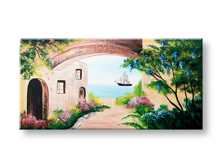 Malovaný obraz na stěnu ZEMĚ 1 dílný YOBATLN005E1 - 50x100 cm malované obrazy ateliér LIPA