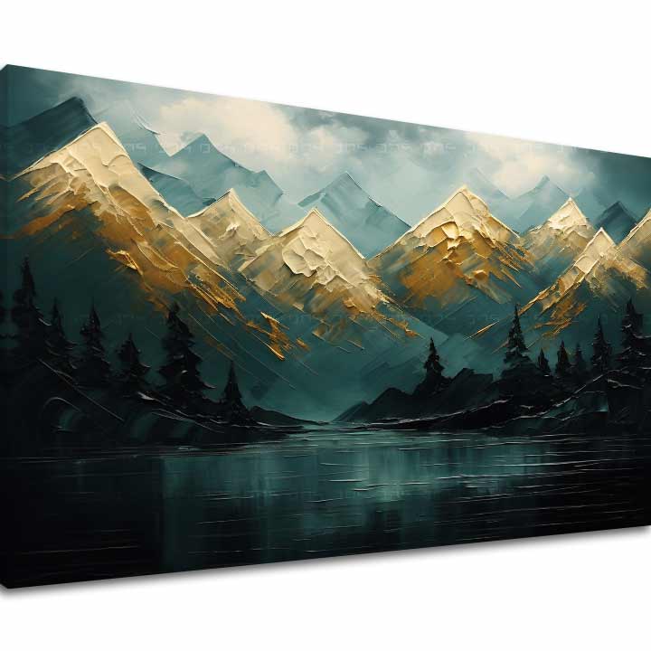 Moderní nástěnná malba Hory zapadajícího slunce - PREMIUM ART | &lt;x&gt;60x90 cm&lt;/x&gt; Sbírka obrazů Natural Beauty