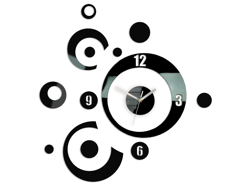 Moderní nástěnné hodiny PLANET nalepovací hodiny na stěnu