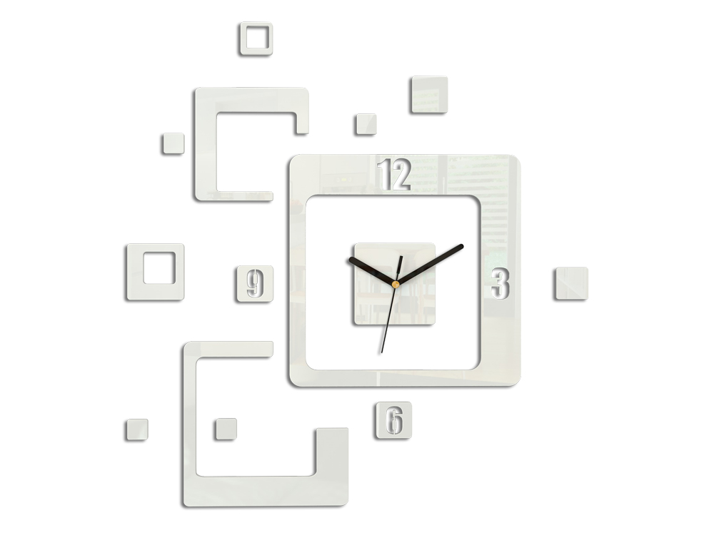 Moderní nástěnné hodiny TRIO nalepovací hodiny na stěnu