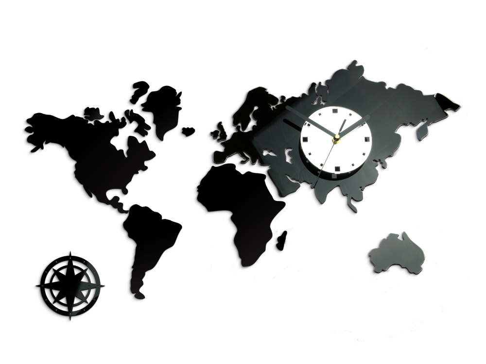 Moderní nástěnné hodiny WORLD NH021 nalepovací hodiny na stěnu