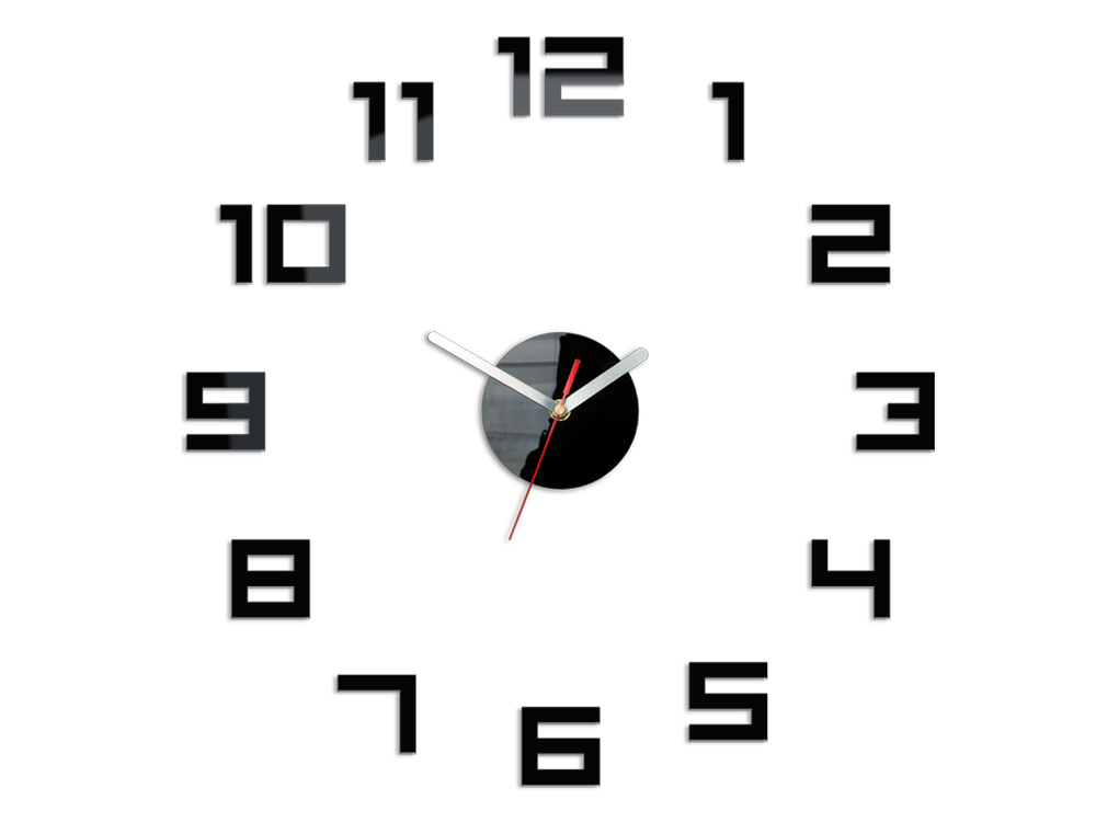Moderní nástěnné hodiny DIGIT nalepovací hodiny na stěnu