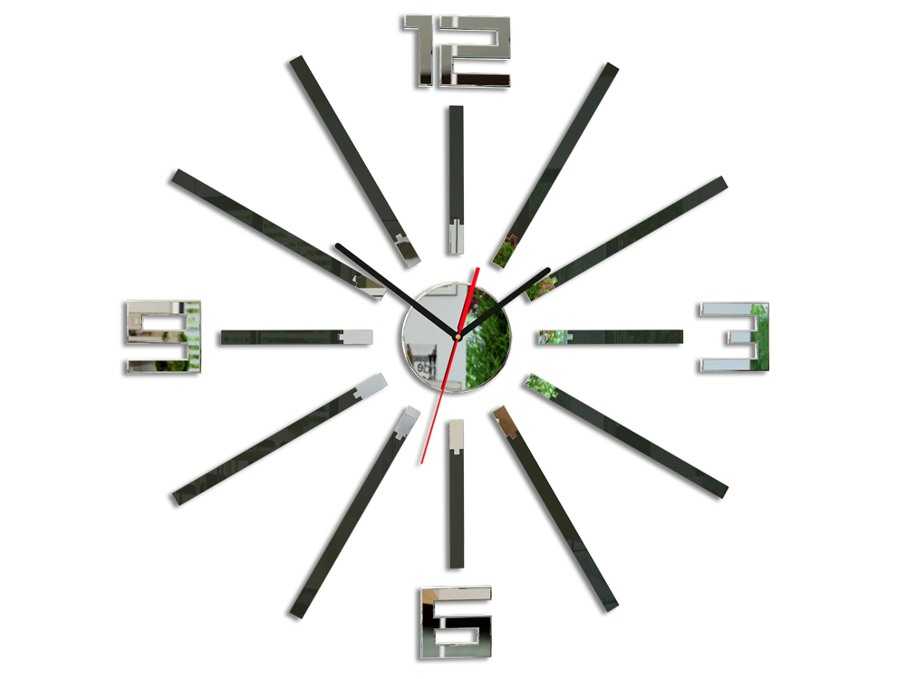 Moderní nástěnné hodiny SHEEN WENGE nalepovací hodiny na stěnu