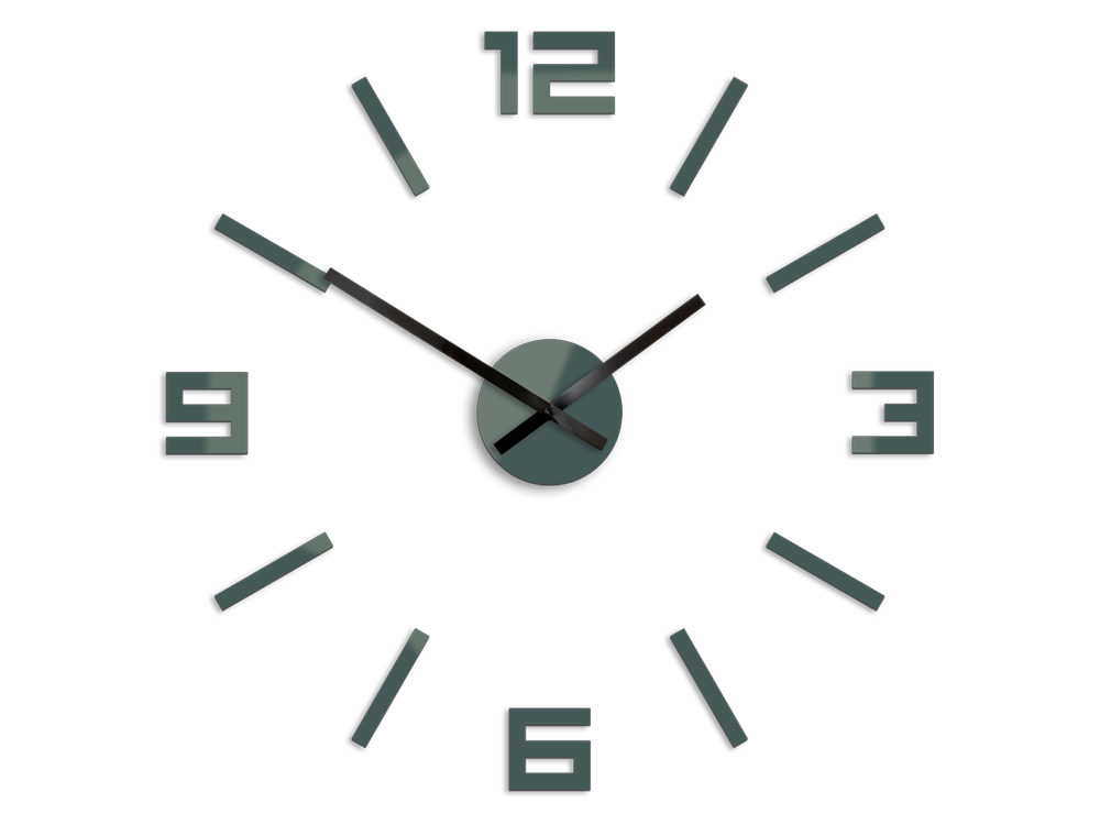 Moderní nástěnné hodiny ARABIC GRAY nalepovací hodiny na stěnu
