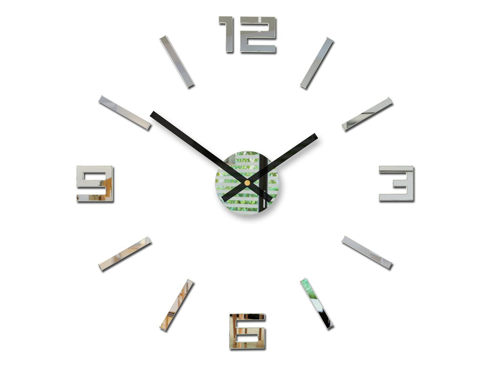 Moderní nástěnné hodiny ARABIC MIRROR nalepovací hodiny na stěnu