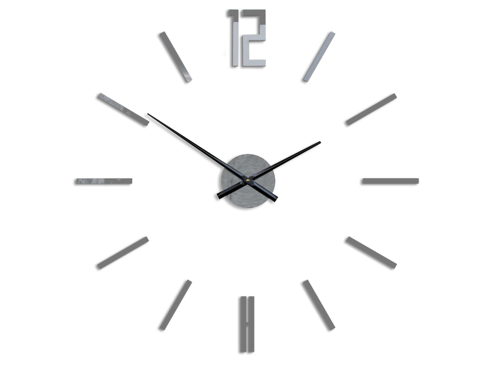 Moderní nástěnné hodiny CARLO GRAY nalepovací hodiny na stěnu