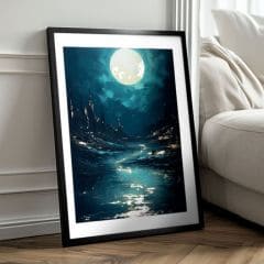 Nástěnný plakát s EXTRA efektem - Moonlit Waves
