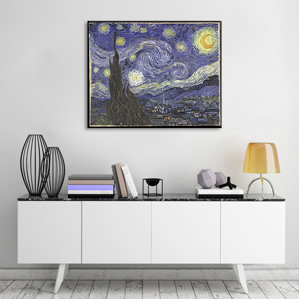 Obraz na plátně Vincent van Gogh - Hvězdná noc - 40x50 cm reprodukce obrazů