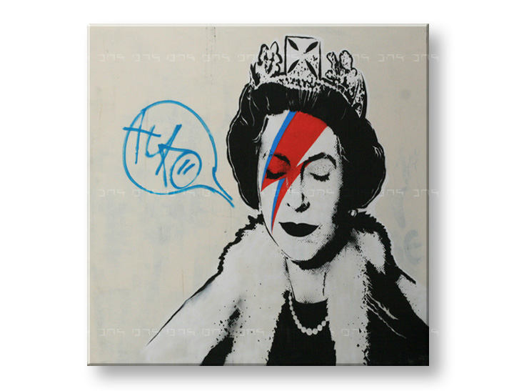 Obraz na plátně ČTVEREC Street ART - Banksy - 70x70 cm moderní obrazy na stěnu