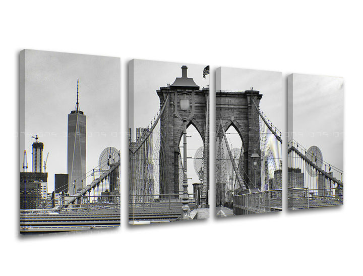 Obraz na stěnu 4 dílný MĚSTO / NEW YORK ME114E41 - 120x60 cm moderní obrazy na plátně