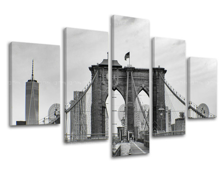 Obraz na stěnu 5 dílný MĚSTO / NEW YORK ME114E50 - 100x80 cm moderní obrazy na plátně