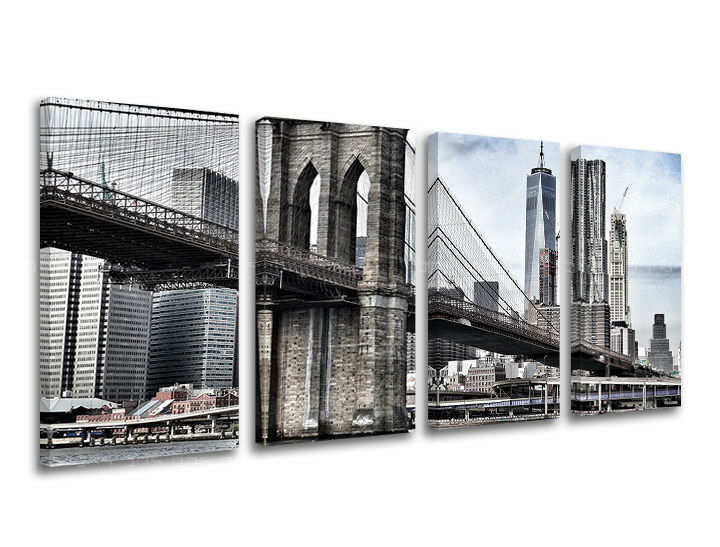 Obraz na stěnu 4 dílný MĚSTO / NEW YORK ME115E41 - 120x60 cm moderní obrazy na plátně