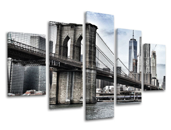 Obraz na stěnu 5 dílný MĚSTO / NEW YORK ME115E50 - 100x80 cm moderní obrazy na plátně