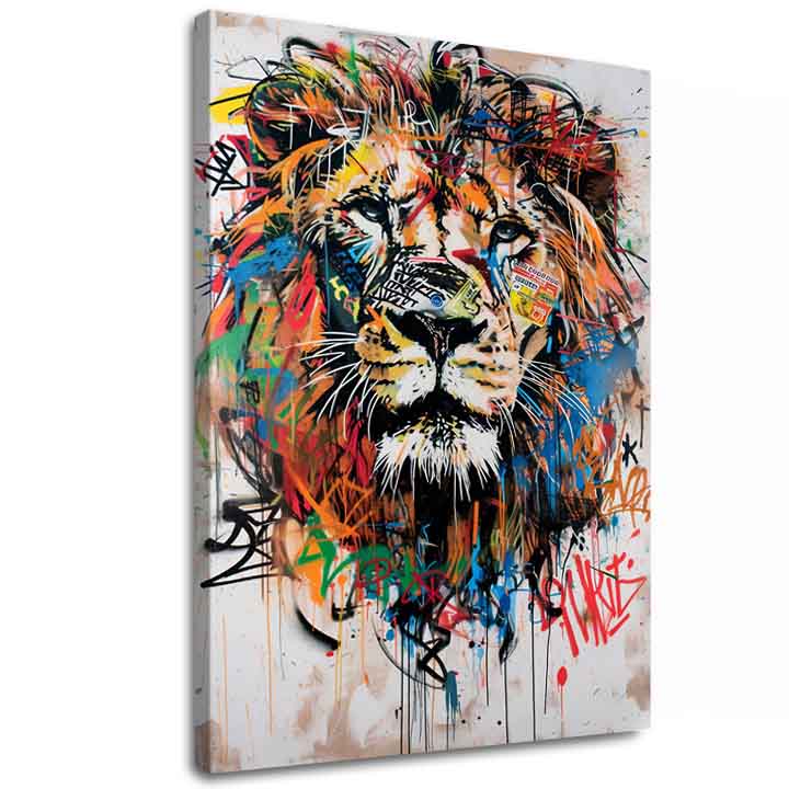 Obrázek GRAFFITI LION | Italské plátno | different dimensions