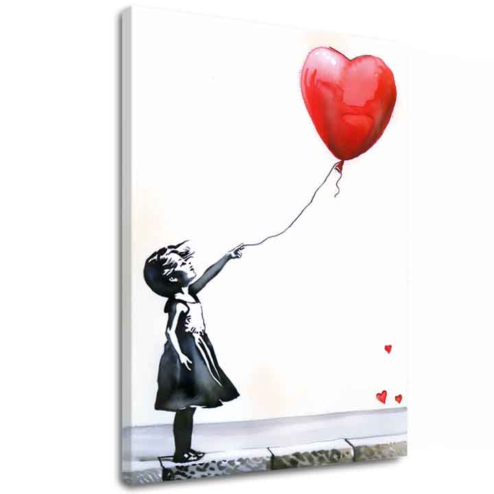 Obrázek HEART BALLOON GIRL | Italské plátno | different dimensions